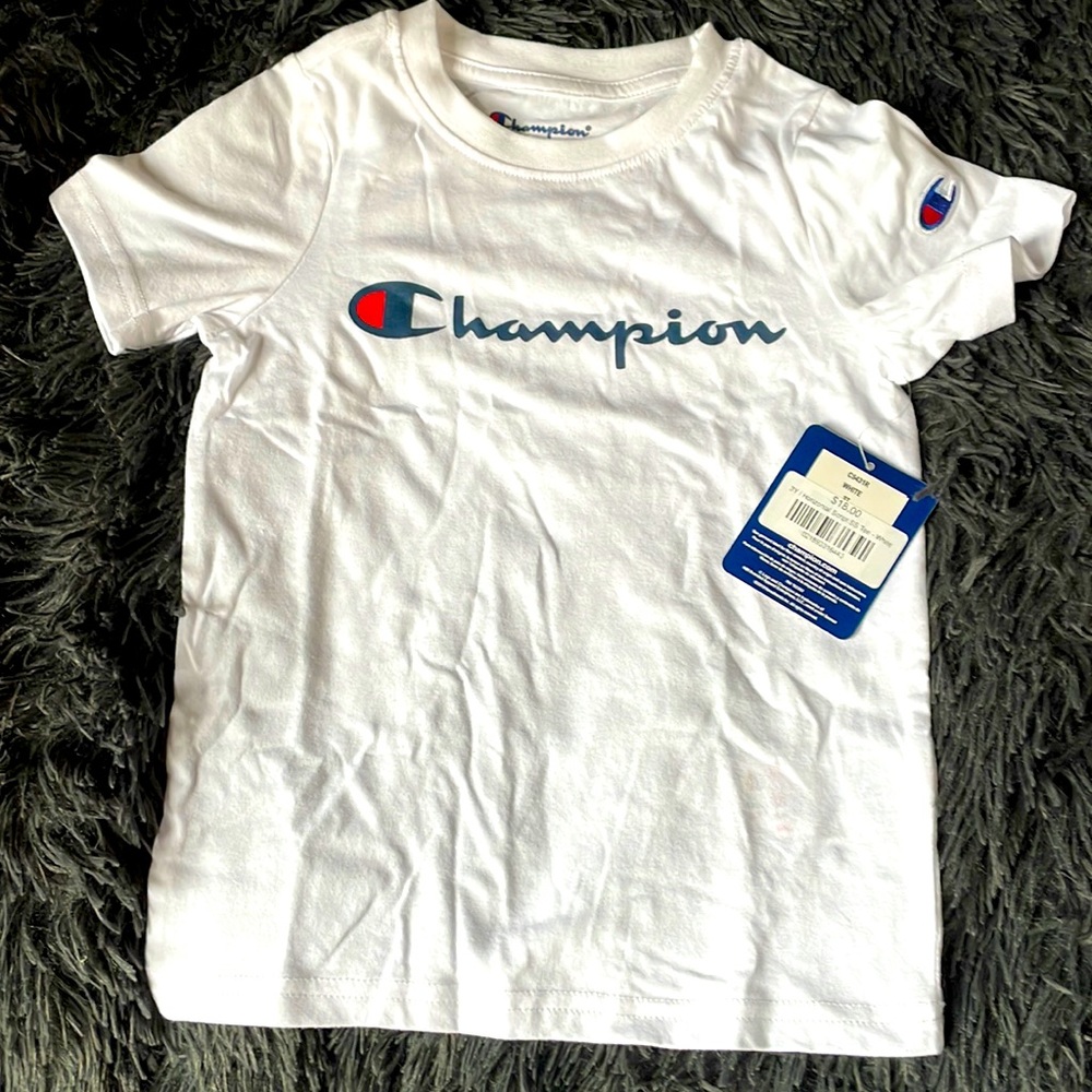 3/$20! NWT CHAMPION WHITE S/S T-SHIRT 3T - toddler boy or girl